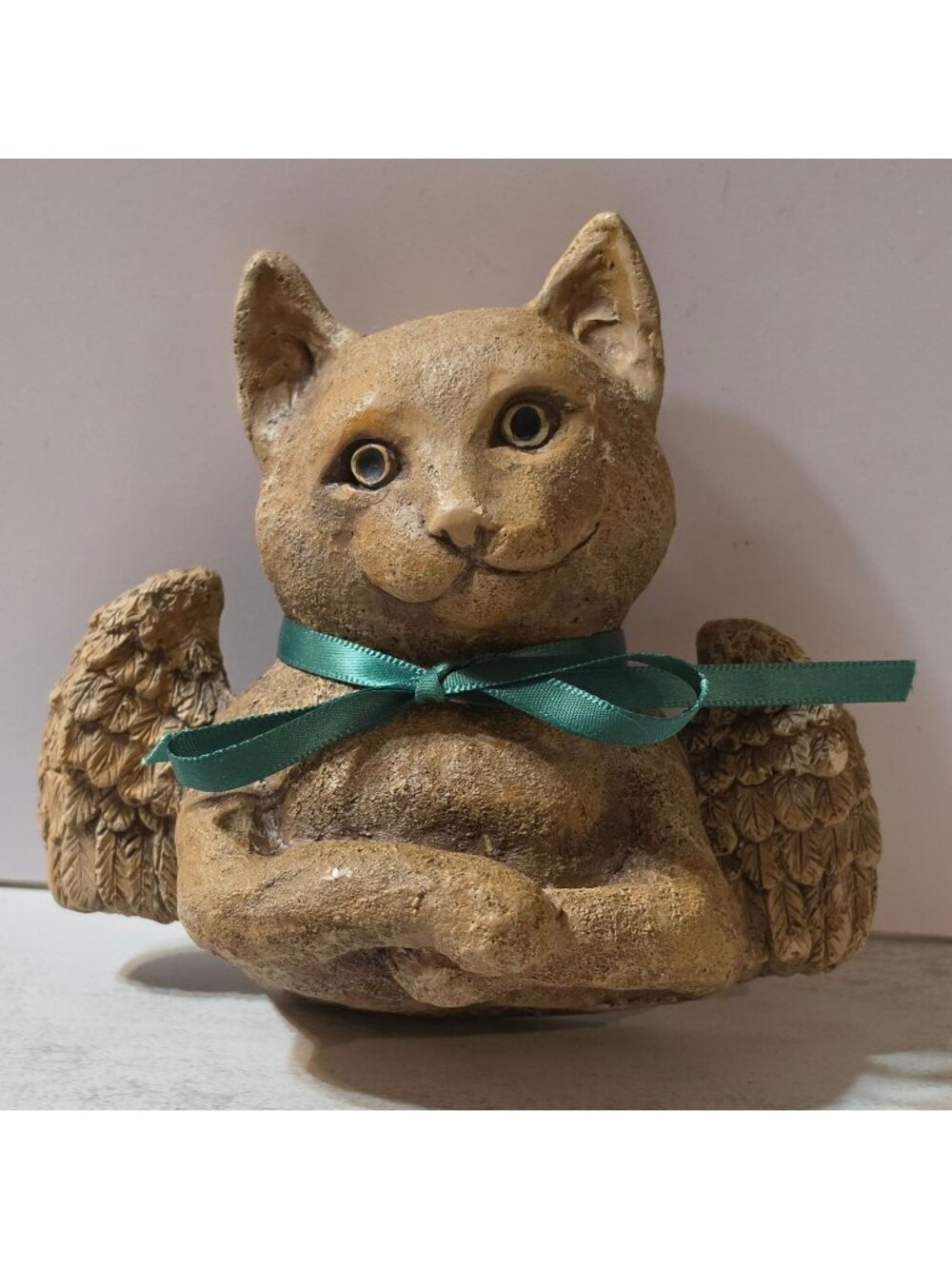 Vtg Becky Rogers 2002 Cat / Kitten Angel Figurine Wall Plaque Signed Studio Art